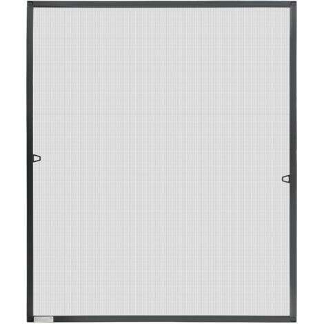 SWANEW Zanzariera in alluminio per finestre zanzariera in garza protezione UV zanzariera impermeabile telaio 80x100CM Antracite