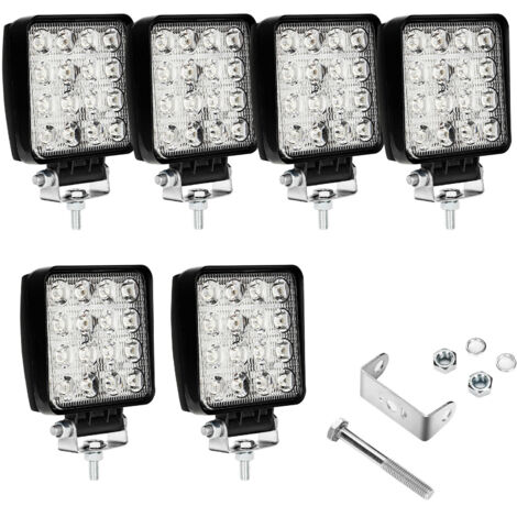 6x LED 48W Luce di lavoro LED Luce di lavoro proiettore Fog per auto camion UTV SUV Offroad Tractor Unit (1/5)