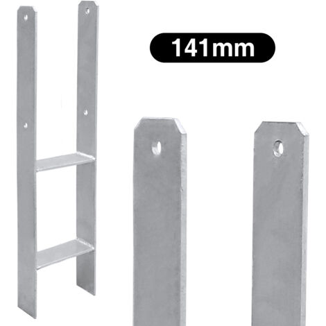 SWANEW 4x ancoraggi H supporto palo 141x600mm Piede palo H ancoraggio Staffa palo Ancoraggio palo (1/5)
