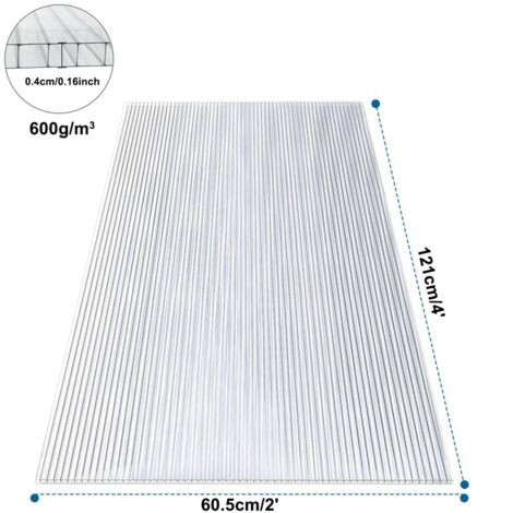 Connettori H Per Pannelli Serra In Policarbonato 4mm – 10 Pezzi Da 1,2m – Giunzione Facile E Antipolvere - 2