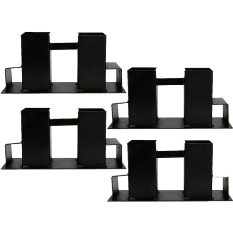 SWANEW Supporto per accatastare la legna da ardere Nero 4x (1/5)