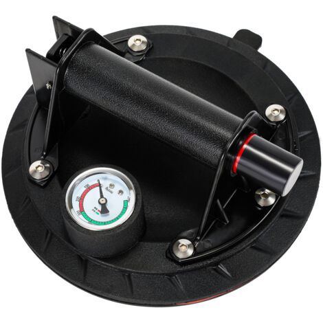 SWANEW Ventose da 200 mm per il trasporto industriale di vetro con maniglia in ABS per lastre di vetro portata fino a 110 kg, nero