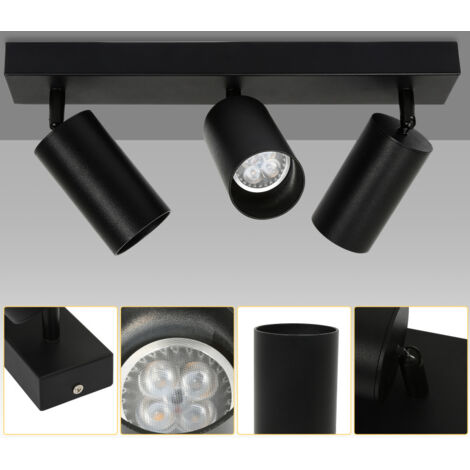 SWANEW Plafoniera Plafoniere Rotante a 3 luci Lampada da parete Moderna Ultrasottile LED Faretto da soffitto (1/5)