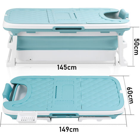 Secchiello Pieghevole In Plastica 53x22x20 Cm - Vasca Rettangolare Portatile 10L Per Mocio, Pulizie, Campeggio