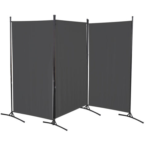 Randaco Paravent 3 soggetto Parete esterna Homestyle Balcone Giardino Room Divisore esteso Antracite (1/5)