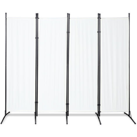 SWANEW Paravent 4 soggetto Outdoor Partition Homestyle Balcony Garden Room Divisore esteso Beige (1/4)