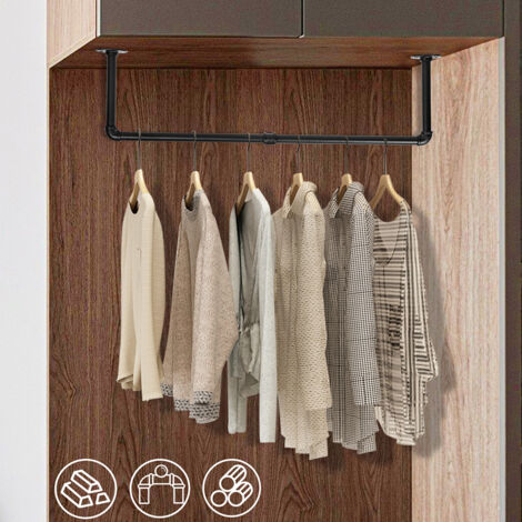SWANEW Appendiabiti da 90 cm Appendiabiti per armadi in acciaio inox fino a 65 kg di carico