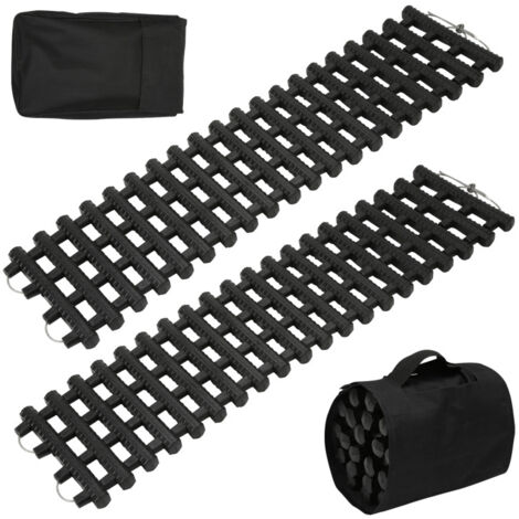 SWANEW 2X tavole di trazione (80 CM) con materiale TPR, tavole di recupero per fuoristrada/autovetture/pickup/SUV/motorhome, coppia di tappetini di trazione per pneumatici, borse di stoccaggio, corte,