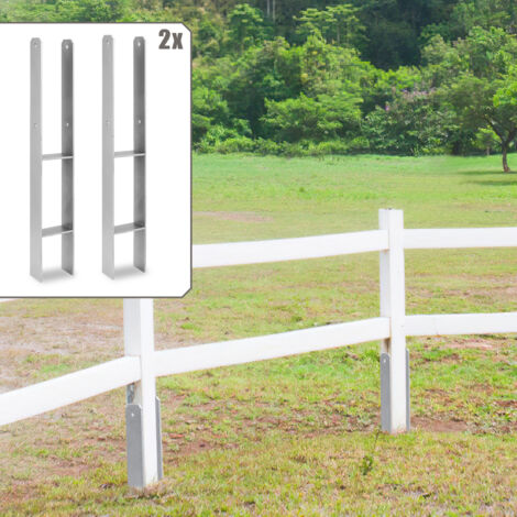 SWANEW Ancoraggio per palo Staffa per palo Supporto per palo H-anchor 600MM 101 mm - 2 pezzi (1/5)