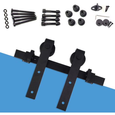 Randaco Kit per porte scorrevoli Sistema di montaggio per porte scorrevoli con binario Set completo 200cm