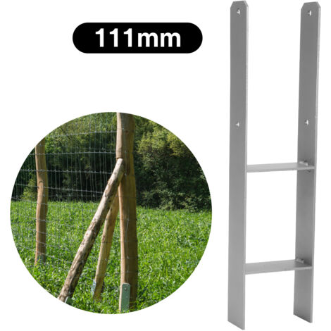 SWANEW 8x ancoraggi H supporto palo 111x600mm piede palo H ancoraggio staffa palo ancoraggio palo (1/5)