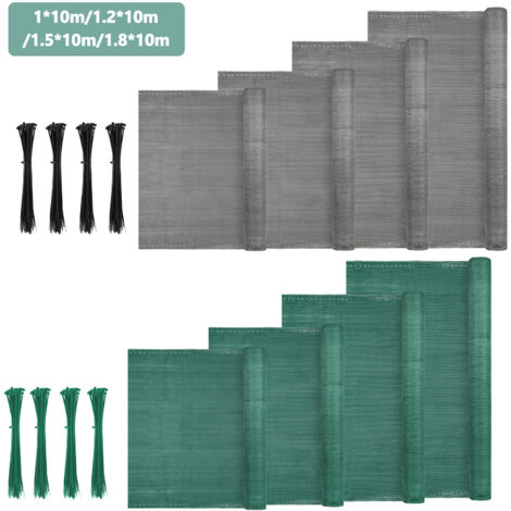 SWANEW Schermo privacy rinforzato verde 150g/m2 1.5x25m Grigio
