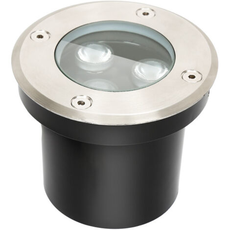Randaco 10x 3W Faretto da terra IP67 Faretto da incasso a pavimento con luce a LED Faretto da pavimento a terra