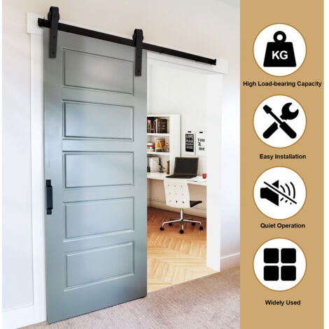 Kit Ferramenta Per Porte Scorrevoli Pieghevoli HOMCOM 152.5 Cm - Guida In Acciaio, Portata 90 Kg, Per 2 Ante | Risparmio Spazio