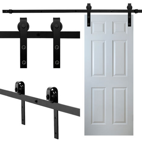 Randaco Sistema di porte scorrevoli Sistema di porte scorrevoli Carrucola per porte scorrevoli Maniglia per porte scorrevoli-Stripes-200cm