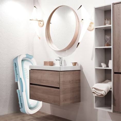 BAtlam Coperchio per Vasca da Bagno Pieghevole, Ripiano Regolabile, Isolante, Antipolvere, PVC, 0,6 cm, Vassoio per Vasca, Moderno, Adulto