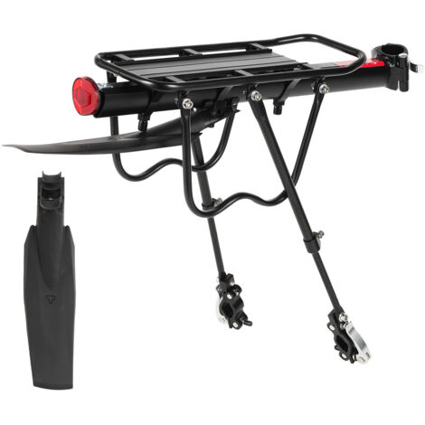 VINGO Portapacchi posteriore universale per bicicletta,portapacchi regolabile per bicicletta portapacchi per MTB con ala catarifrangente,capacità di carico 50kg (1/5)