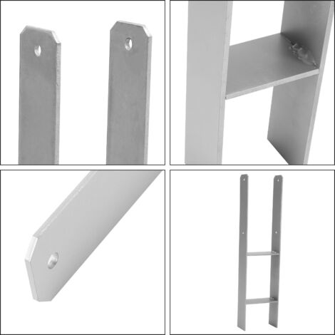 SWANEW 4x Manicotto A Vite Quadrato Supporto Per Recinzione Ancoraggio In Acciaio Per Carport 81891214 - Foto 3