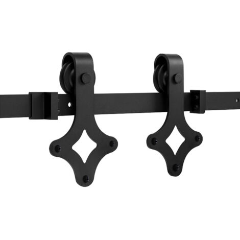 SWANEW Sistema per porte scorrevoli 200 cm Kit per porte scorrevoli Binario per porte scorrevoli Forato 35-45 mm di larghezza Diamante (1/5)