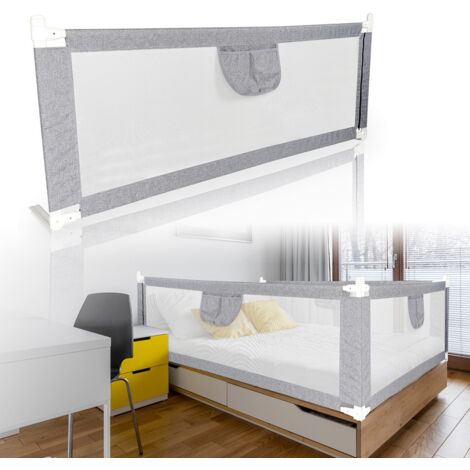 Randaco Barrière de Lit Extra-Large de 180 cm Protection de Lit pour Tout-Petit Accessoire de Chambre pour Garçons et Filles Barrière de Lit