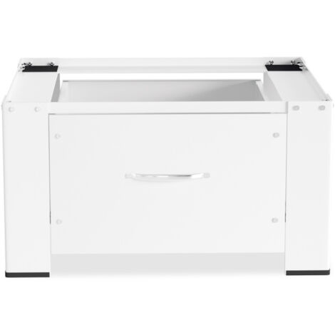 SWANEW Piedistallo per lavatrice con cassetto fino a 150kg in acciaio bianco (1/5)