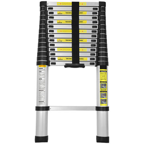 SWANEW Scala telescopica Scala allungabile fino a 150 kg Stabile scala a pioli in alluminio 4.4 m