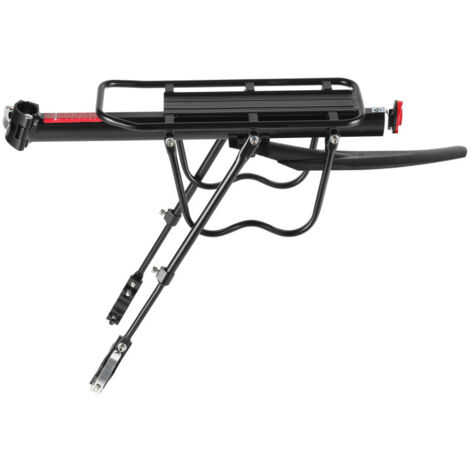 SWANEW Portapacchi per biciclette Sgancio rapido Portapacchi regolabile in lega di alluminio con logo riflettente portata 50 kg (1/5)