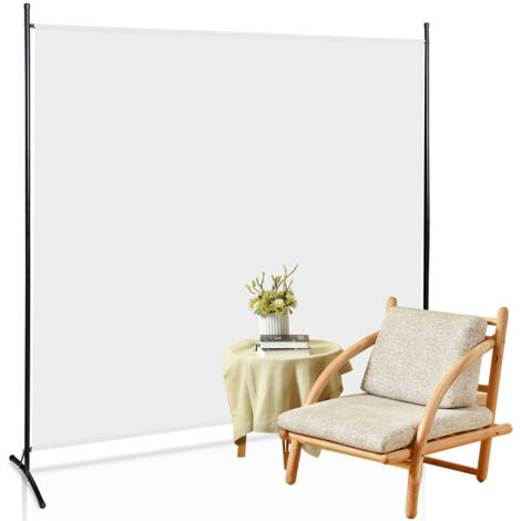 SWANEW Paravent Spanish Wall Room Partition Outdoor 1 Compartment Room Divisore Room Separator Beige (1/4)