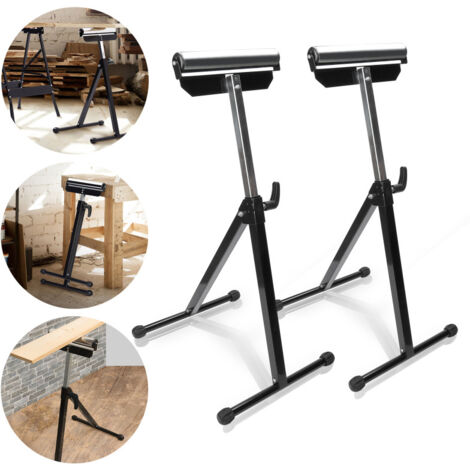 SWANEW 2X Supporto a rulli regolabile in altezza – Cavalletto in metallo fino a 60 kg, 68-108 cm (1/5)