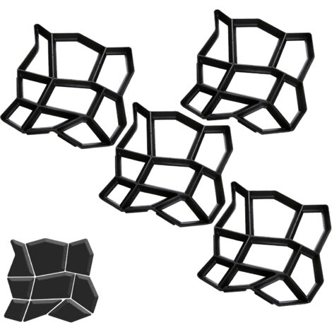 SWANEW 4x Pannelli del marciapiede in pietra a forma di pavimentazione a forma di pavimentazione