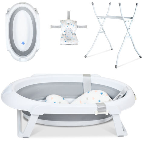 SWANEW Vasca per bambini evolutiva e pieghevole. 4 in 1 vasca. ultra compatta pieghevole per il bambino. 85 cm