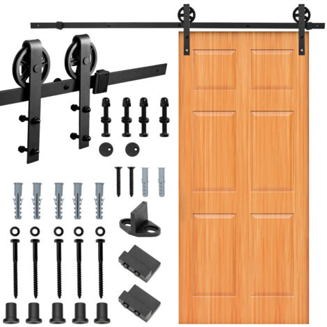 SWANEW Sistema per porte scorrevoli Sistema a binario con binario da 183 cm per porte fino a 200 kg (1/5)