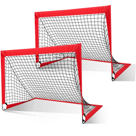 SWANEW Porta da calcio pieghevole Set di 2. rete da calcio portatile Mini porta da calcio per bambini 120 x 90 x 90 cm