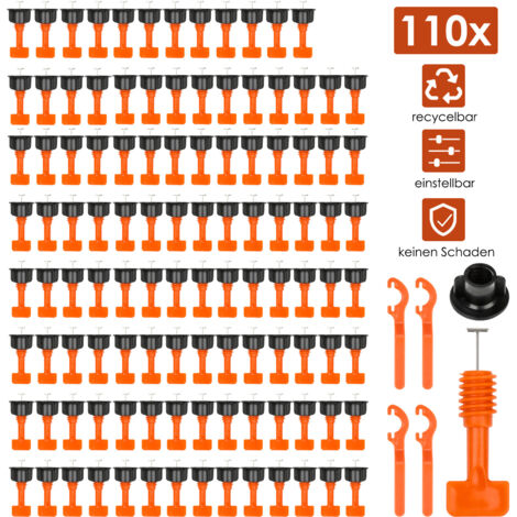 SWANEW Kit di Livellamento per Piastrelle. Sistema di Livellamento per Piastrelle. 110 Pz Livellatori per Piastrelle. Livellatore per Piastrelle