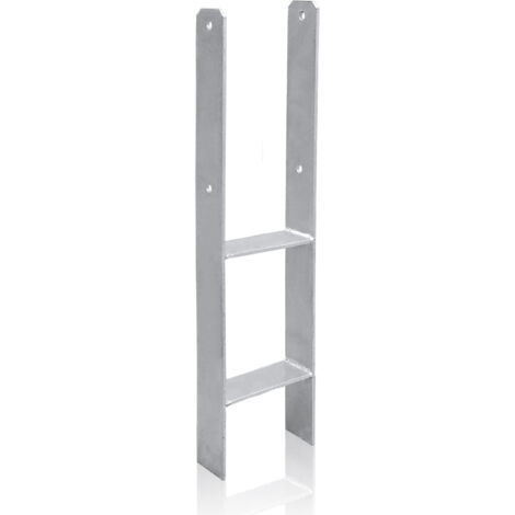 Randaco 4x H-Anchor Supporto per pali Ancoraggio per pali zincato a caldo 600MM Ancoraggio per pali H 101MM (1/5)