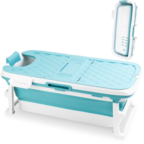 SWANEW Vasca da bagno portatile pieghevole PP+TPE pieghevole con maniglia 149x60x50cm per bambini e adulti (1/5)