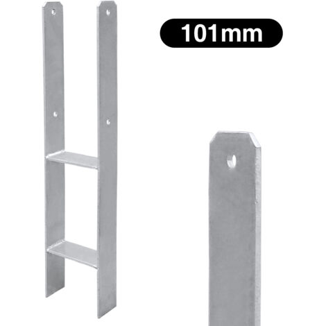 SWANEW 8x ancoraggi H supporto palo 101x600mm piede palo H ancoraggio palo staffa ancoraggio palo (1/5)