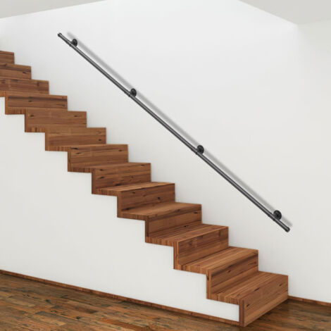 SWANEW Ringhiera per scale Corrimano antiscivolo in metallo acciaio zincato Ringhiera per scale in ghisa per uso interno esterno 300cm (1/5)