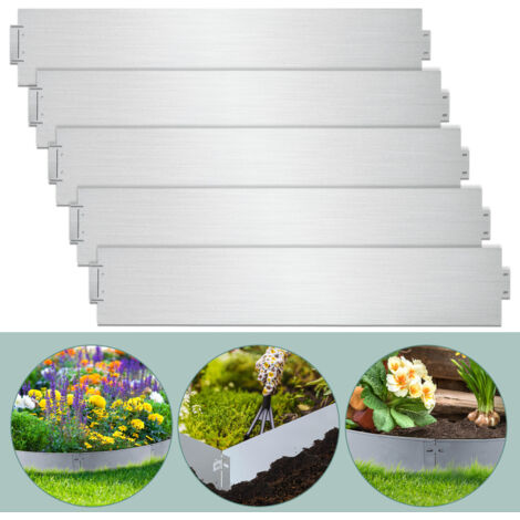 SWANEW Bordatura per prato Prodotti in metallo Bordatura per profili Bordatura per aiuola resistente alle intemperie Giardino 100x18cm 10m