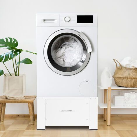 SWANEW 62.5 x 54.5 x 32.5 cm Piedistallo per lavatrice con cassetto. fino a 150 kg