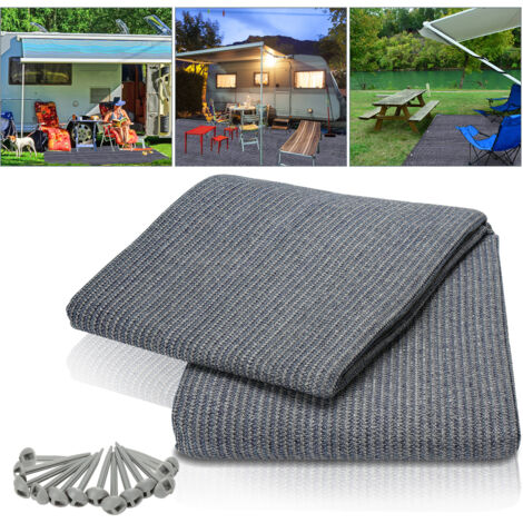 SWANEW Stuoia per tenda da campeggio, Stuoia per tenda da campeggio, Stuoia per tenda da campeggio, Telo da terra per caravan 250x300CM,Grigio