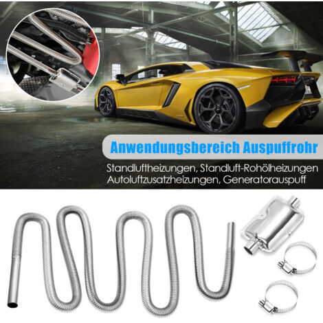Kit di raccordo per tubo di scarico della marmitta in acciaio inossidabile da 300 cm Tubo di scarico del gas per riscaldatore diesel ad aria per auto | Leroy Merlin