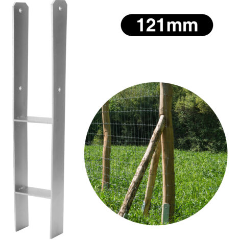 SWANEW 8x ancoraggi H supporto palo 121x600mm piede palo H ancoraggio staffa palo ancoraggio palo (1/5)