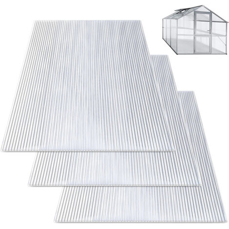 SWANEW 14 Lastra in policarbonato alveolare 4 mm. Lastre in policarbonato alveolare 10.25 m². Lastre in policarbonato alveolare a doppia pelle resistenti ai raggi UV Pannello per serre. 60.5 x 121 cm