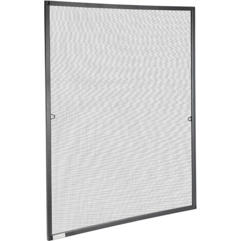 SWANEW Zanzariera in alluminio per finestre zanzariera in garza protezione UV zanzariera impermeabile telaio 80x100CM Antracite