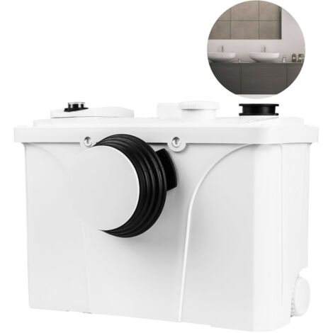 Randaco Stazione di sollevamento acque reflue Pompa domestica per acque reflue Pompa integrata di non ritorno per WC, doccia, Bianco 700 W