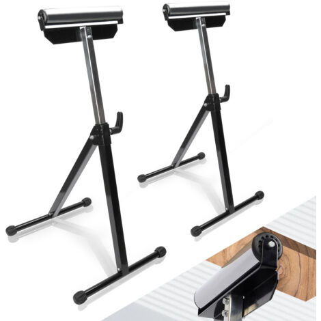 SWANEW 2X Supporto a rulli regolabile in altezza – Cavalletto in metallo fino a 60 kg, 68-108 cm (1/5)