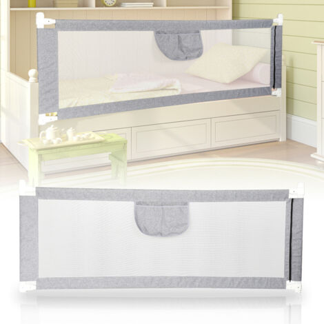 SWANEW Sponde Letto Bambini 180 CM Sbarra Letto Bambini Può Sollevamento Verticale Sponda Letto anti Caduta