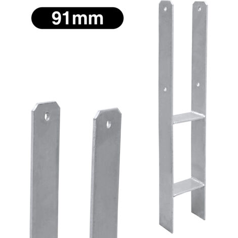 SWANEW 6x supporto per palo Ancoraggio per palo H pergola piede per palo supporto per recinzione Ancoraggio 91 mm (1/5)