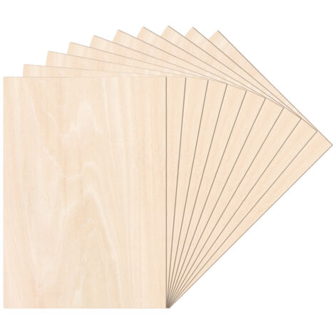 SWANEW 30 pezzi Foglio di legno A3 420 x 300 x 3 mm Grezzi sottili di compensato Foglio perfetto per seghetto, pirografia, taglio laser, traforo, router CNC (1/5)